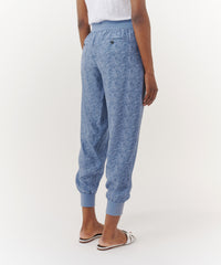 Naval Blue Combo Silk Joggers | Women's Pants by ATM Anthony Thomas Melillo