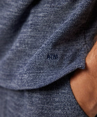 Navy Mouline Pique Mouline Short Sleeve Crew Neck Pocket Tee - Navy Mouline | Men's Cotton Short Sleeve Tee by ATM Anthony Thomas Melillo