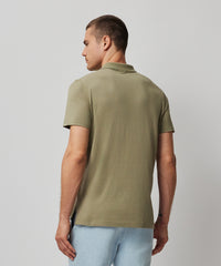 Oil Green Classic Jersey Short Sleeve Polo - Oil Green | Men's Polo Shirt by ATM Anthony Thomas Melillo