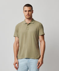 Oil Green Classic Jersey Short Sleeve Polo - Oil Green | Men's Polo Shirt by ATM Anthony Thomas Melillo
