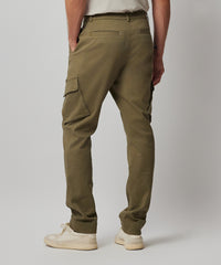 Oil Green Washed Cotton Twill Cargo Pant - Oil Green | Men's Pants by ATM Anthony Thomas Melillo