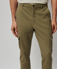 Oil Green Washed Cotton Twill Cargo Pant - Oil Green | Men's Pants by ATM Anthony Thomas Melillo
