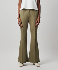 Oil Green Washed Cotton Twill Flare Pant | Women's Pants by ATM Anthony Thomas Melillo