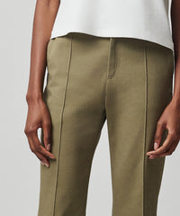 Oil Green Washed Cotton Twill Flare Pant | Women's Pants by ATM Anthony Thomas Melillo