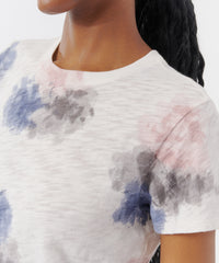 Pink Lilac Combo Slub Jersey Schoolboy Crew Neck Tee | Women's Cotton Short Sleeve Tee by ATM Anthony Thomas Melillo