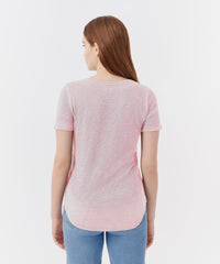 Pink Lilac Slub Jersey Classic V-Neck Tee | Women's Cotton Short Sleeve Tee by ATM Anthony Thomas Melillo