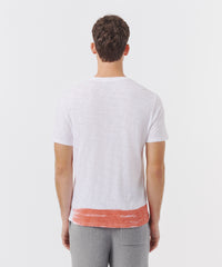Pumpkin Combo Slub Jersey Crew Neck Tee | Men's Cotton Short Sleeve Tee by ATM Anthony Thomas Melillo