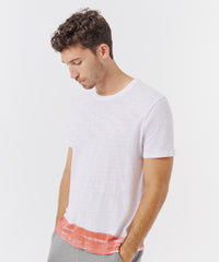 Pumpkin Combo Slub Jersey Crew Neck Tee | Men's Cotton Short Sleeve Tee by ATM Anthony Thomas Melillo