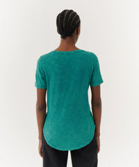 Rainforest Slub Jersey Classic V-Neck Tee | Women's Cotton Short Sleeve Tee by ATM Anthony Thomas Melillo