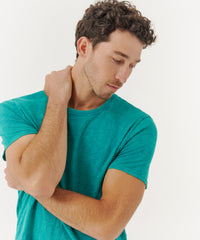 Rainforest Slub Jersey Crew Neck Tee | Men's Cotton Short Sleeeve Tee by ATM Anthony Thomas Melillo