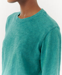Rainforest Slub Jersey Long Sleeve Destroyed Wash Crop Tee | Women's Cotton Long Sleeve Tee by ATM Anthony Thomas Melillo