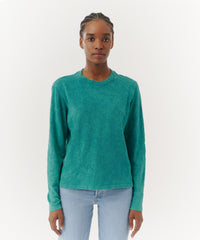 Rainforest Slub Jersey Long Sleeve Destroyed Wash Crop Tee | Women's Cotton Long Sleeve Tee by ATM Anthony Thomas Melillo