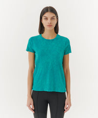Rainforest Slub Jersey Schoolboy Crew Neck Tee | Women's Cotton Short Sleeve Tee by ATM Anthony Thomas Melillo