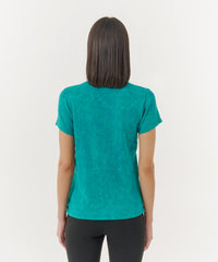 Rainforest Slub Jersey Schoolboy Crew Neck Tee | Women's Cotton Short Sleeve Tee by ATM Anthony Thomas Melillo