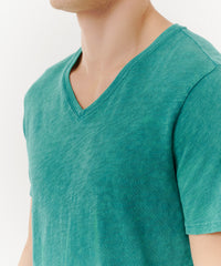 Rainforest Slub Jersey V-Neck Tee | Men's Cotton Short Sleeve Tee by ATM Anthony Thomas Melillo