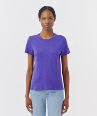Royal Purple Slub Jersey Schoolboy Crew Neck Tee | Women's Top by ATM Anthony Thomas Melillo