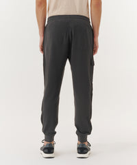 Smoke Black Combo Cotton Pique Sweatpants | Men's Pants by ATM Anthony Thomas Melillo