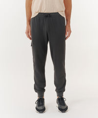 Smoke Black Combo Cotton Pique Sweatpants | Men's Pants by ATM Anthony Thomas Melillo