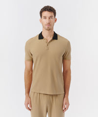 Soft Fawn Pique Short Sleeve Polo | Men's Polo Shirt by ATM Anthony Thomas Melillo