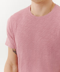 Summer Rose Slub Jersey Crew Neck Tee | Men's Cotton Short Sleeeve Tee by ATM Anthony Thomas Melillo