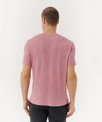 Summer Rose Slub Jersey V-Neck Tee | Men's Cotton Short Sleeeve Tee by ATM Anthony Thomas Melillo