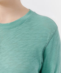 Tidewater Slub Jersey Long Sleeve Crop Tee | Women's Top by ATM Anthony Thomas Melillo