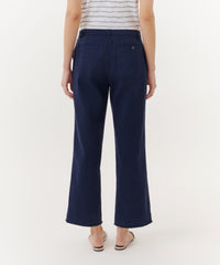 True Navy Cotton Twill Boyfriend Pant | Women's Pants by ATM Anthony Thomas Melillo