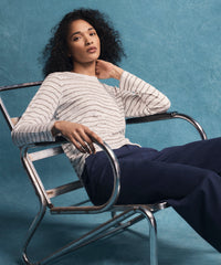 True Navy Cotton Twill Boyfriend Pant | Women's Pants by ATM Anthony Thomas Melillo