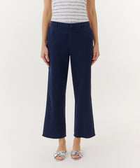 True Navy Cotton Twill Boyfriend Pant | Women's Pants by ATM Anthony Thomas Melillo