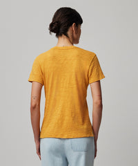 Tuscan Sun Slub Jersey Schoolboy Short Sleeve Crew Neck Tee | Women's Cotton Short Sleeve Tee by ATM Anthony Thomas Melillo