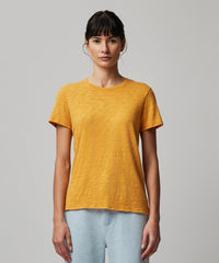 Tuscan Sun Slub Jersey Schoolboy Short Sleeve Crew Neck Tee | Women's Cotton Short Sleeve Tee by ATM Anthony Thomas Melillo