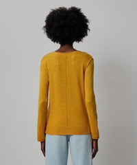 Tuscan Sun Wool Cashmere Long Sleeve V-Neck Sweater | Women's Sweater by ATM Anthony Thomas Melillo