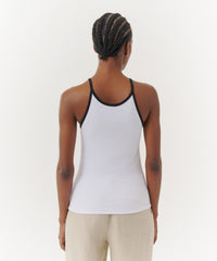 White/ Black Modal Rib Tank | Women's Tank by ATM Anthony Thomas Melillo