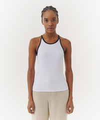 White/ Black Modal Rib Tank | Women's Tank by ATM Anthony Thomas Melillo
