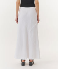 White Linen Bias Skirt | Women's Pants by ATM Anthony Thomas Melillo
