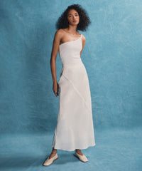 White Linen Bias Skirt | Women's Pants by ATM Anthony Thomas Melillo