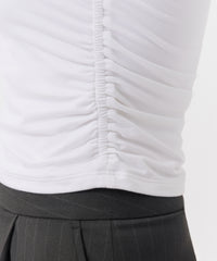 White Pima Cotton Bracelet Sleeve Top | Women's Top by ATM Anthony Thomas Melillo