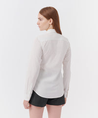 White Poplin Classic Slim Shirt | Women's Top by ATM Anthony Thomas Melillo