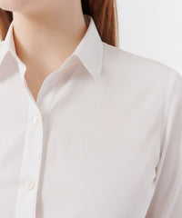White Poplin Classic Slim Shirt | Women's Top by ATM Anthony Thomas Melillo