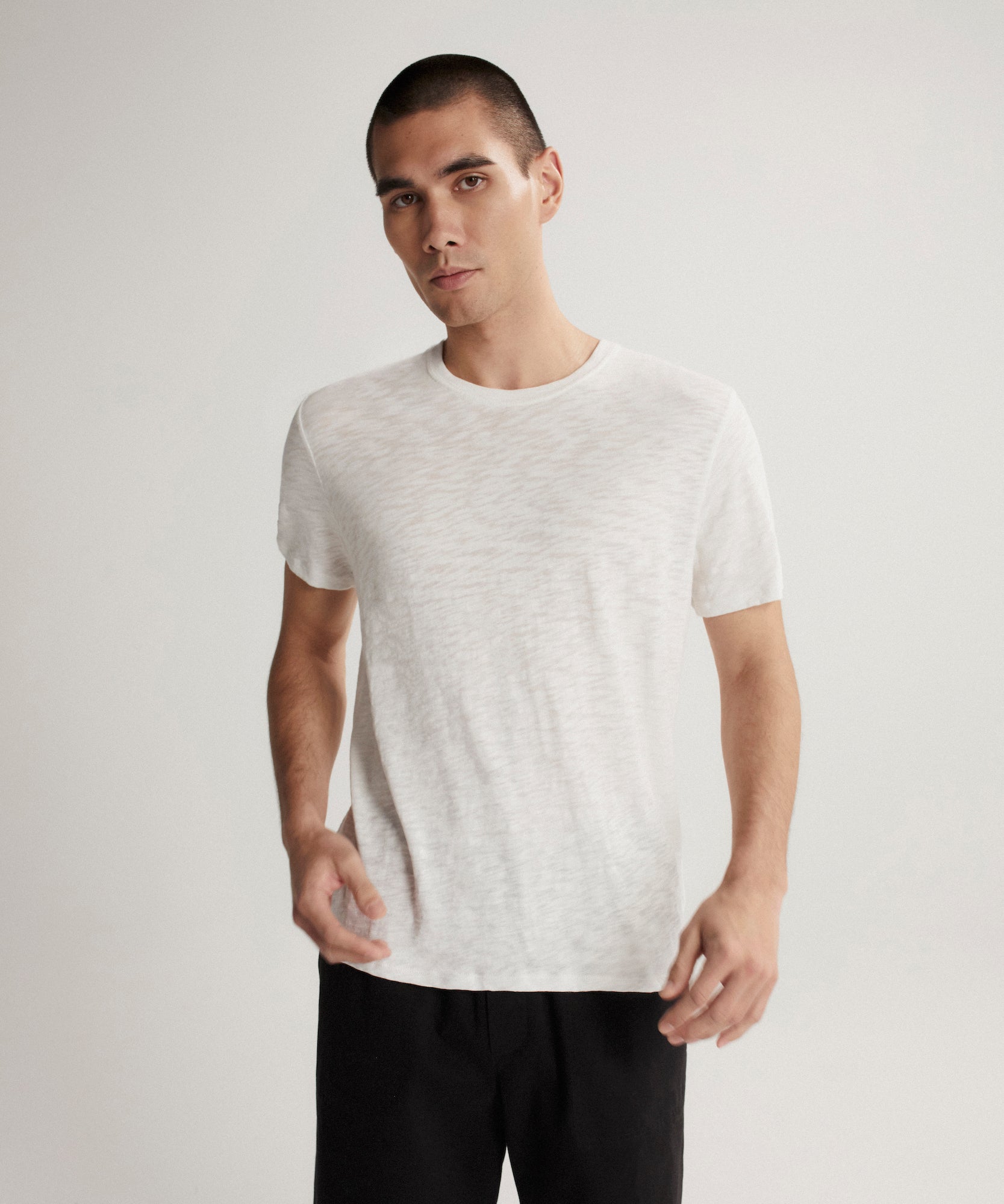 ATM Anthony Thomas Melillo Men's Slub Jersey Crew Neck Short