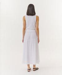 White High Twist Jersey Tank Dress | Women's Dress by ATM Anthony Thomas Melillo
