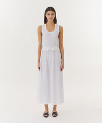 White High Twist Jersey Tank Dress | Women's Dress by ATM Anthony Thomas Melillo