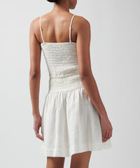 Almond Linen Smocked Tube Top | Women's Top by ATM Anthony Thomas Melillo