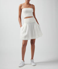 Almond Linen Smocked Tube Top | Women's Top by ATM Anthony Thomas Melillo