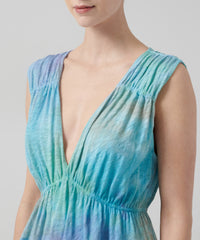 Amalfi Combo Slub Jersey V-Neck Dress | Women's Dress by ATM Anthony Thomas Melillo
