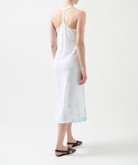 Aqua Cloud Combo Slub Jersey Trapeze Tank Midi Dress | Women's Dress by ATM Anthony Thomas Melillo