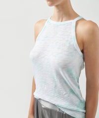 Aqua Cloud Combo Slub Jersey Tank Top | Women's Tank by ATM Anthony Thomas Melillo