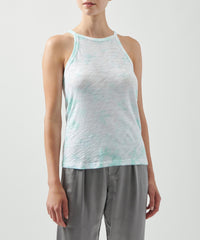 Aqua Cloud Combo Slub Jersey Tank Top | Women's Tank by ATM Anthony Thomas Melillo