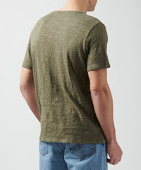 Army Slub Jersey V-Neck Tee | Men's Short Sleeve Tee by ATM Anthony Thomas Melillo
