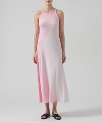 Azalea Combo Slub Jersey High Neck Tank Maxi Dress | Women's Dress by ATM Anthony Thomas Melillo